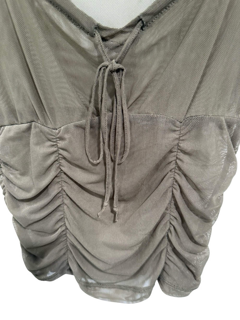 Motel Rocks Olive Mesh Top - Picture 5 of 7
